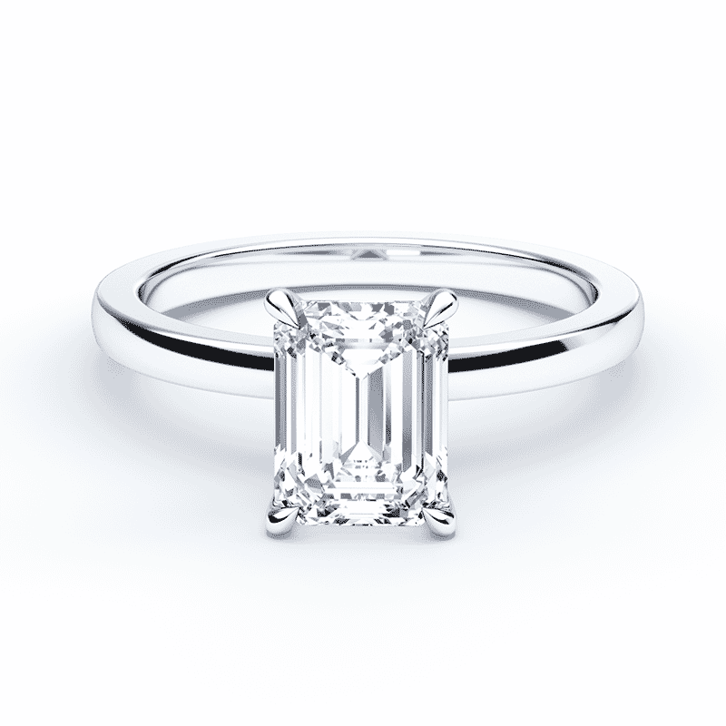 Lab Grown Emerald Cut Diamond Ring Plum Diamonds