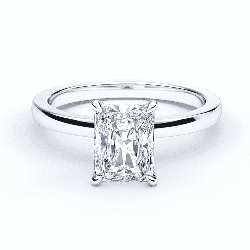 Radiant cut wedding ring discount