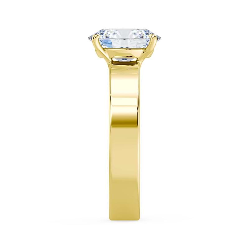 Oval Low Profile Wide Solitaire