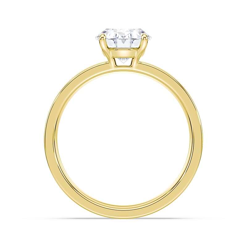 Oval Low Profile Wide Solitaire