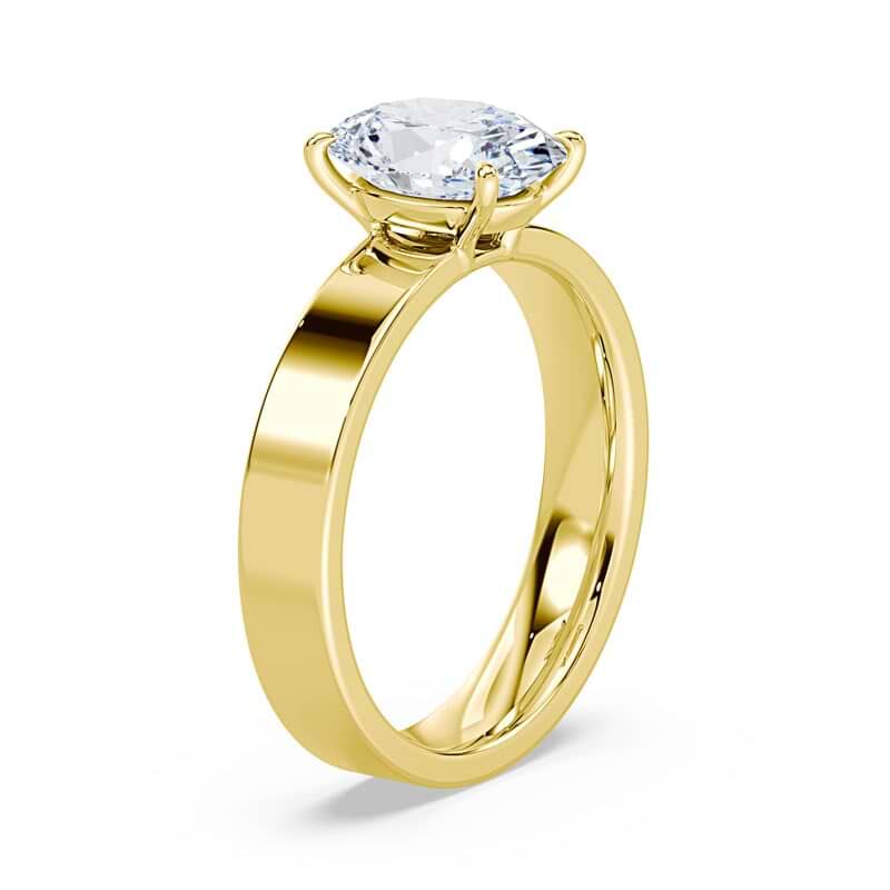 Oval Low Profile Wide Solitaire