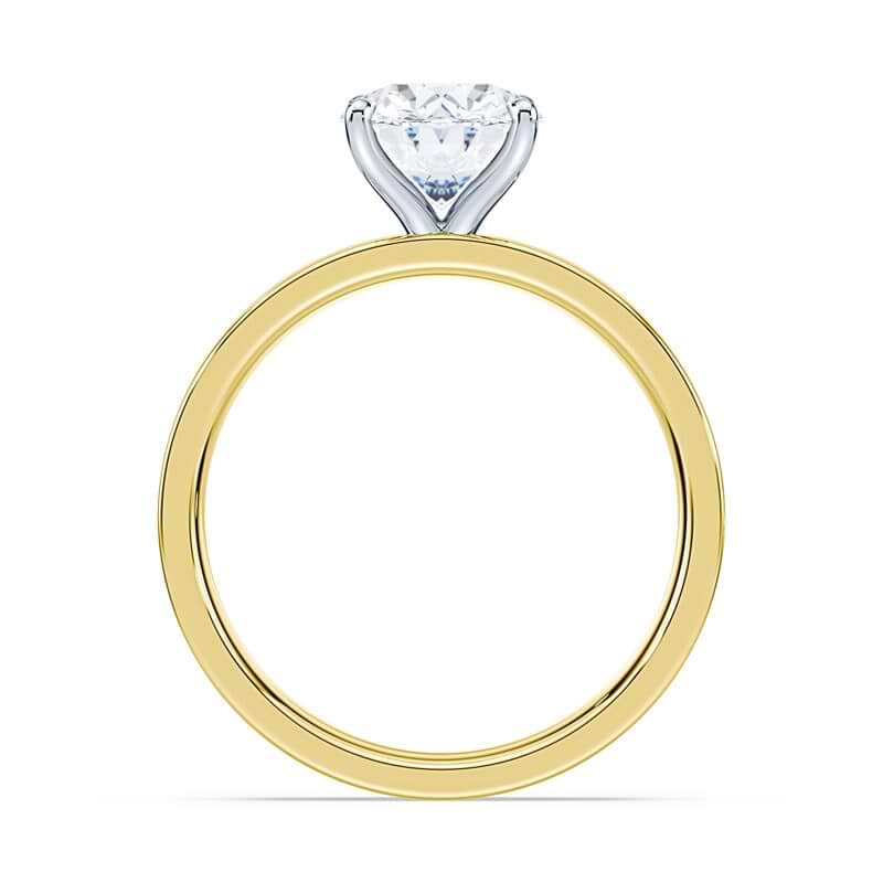 Oval Hidden Halo Pave Ring