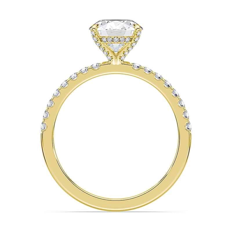 Oval Allover Pave Engagement Ring