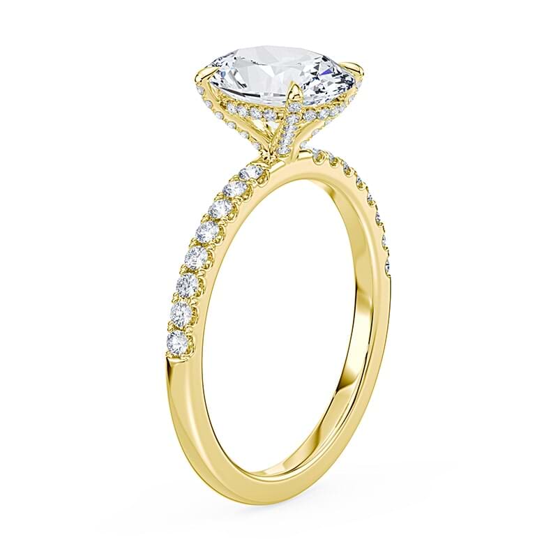 Oval Allover Pave Engagement Ring