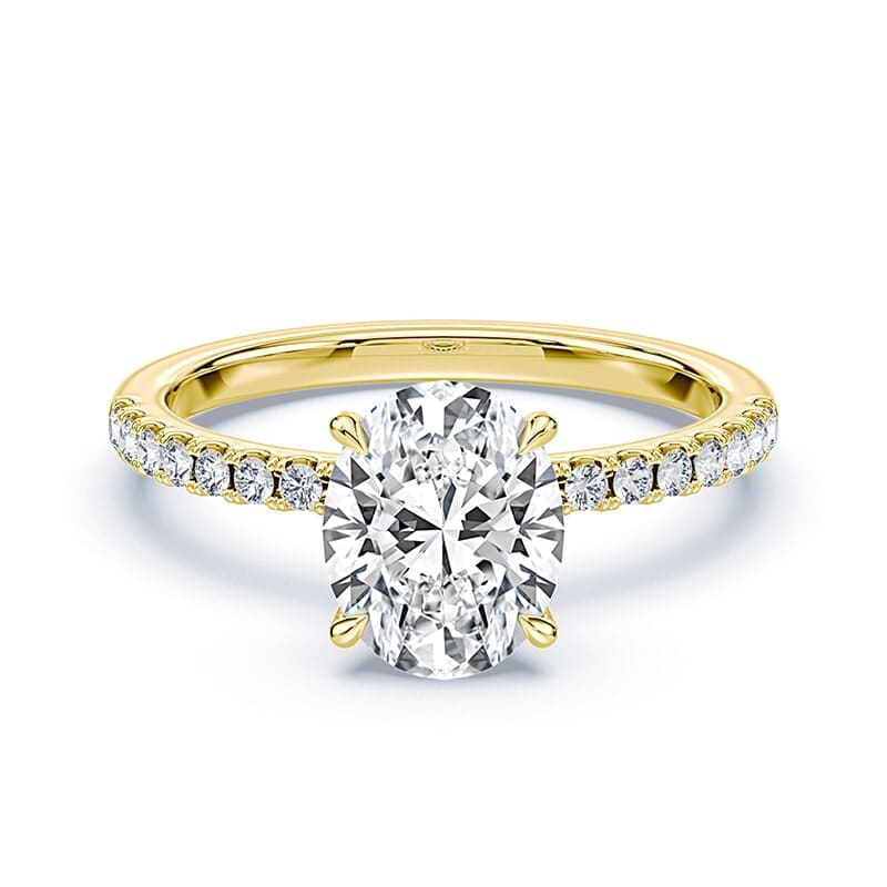 Oval Allover Pave Engagement Ring
