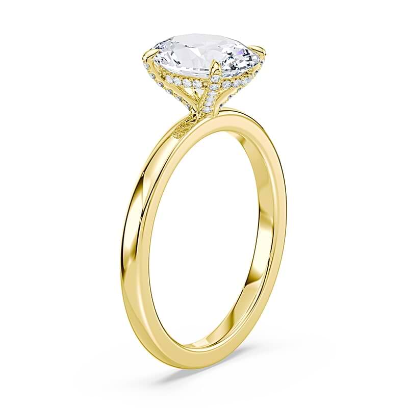 Oval Allover Pave Engagement Ring