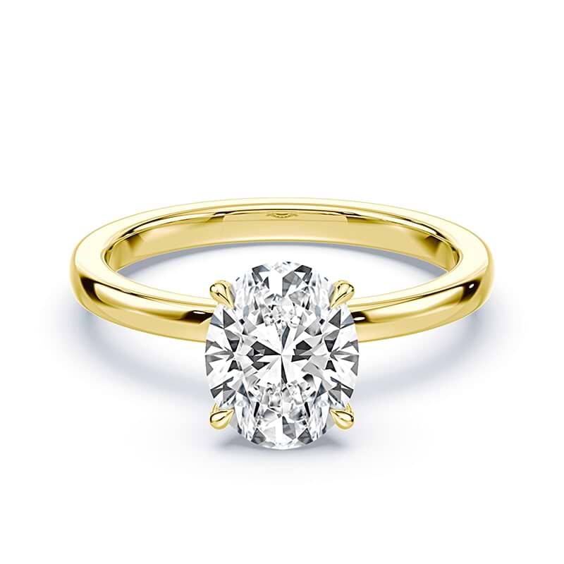 Oval Allover Pave Engagement Ring