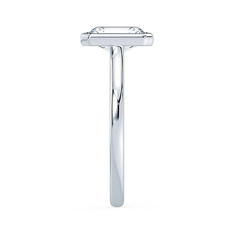 Radiant Cut Cathedral Bezel Ring