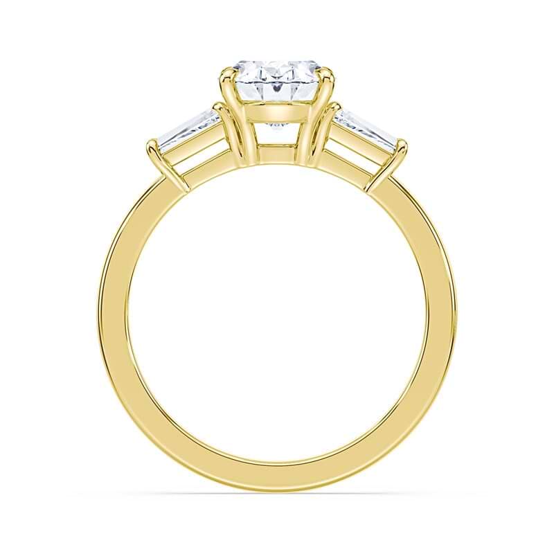 Three Stone Oval Baguette Ring