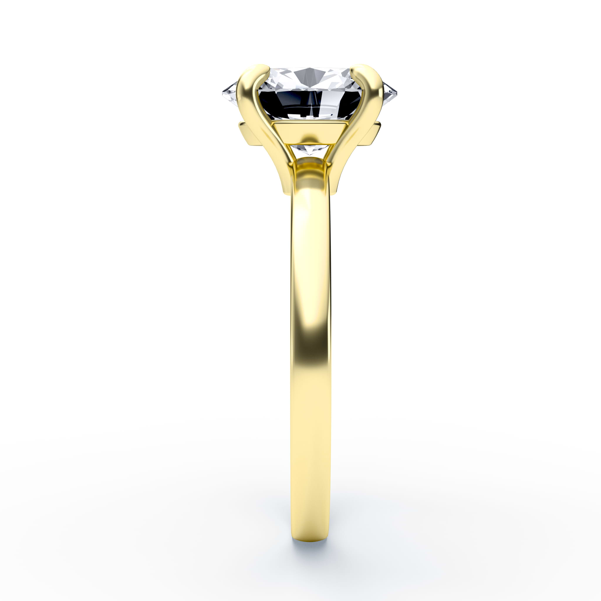 Oval Allover Pave Engagement Ring