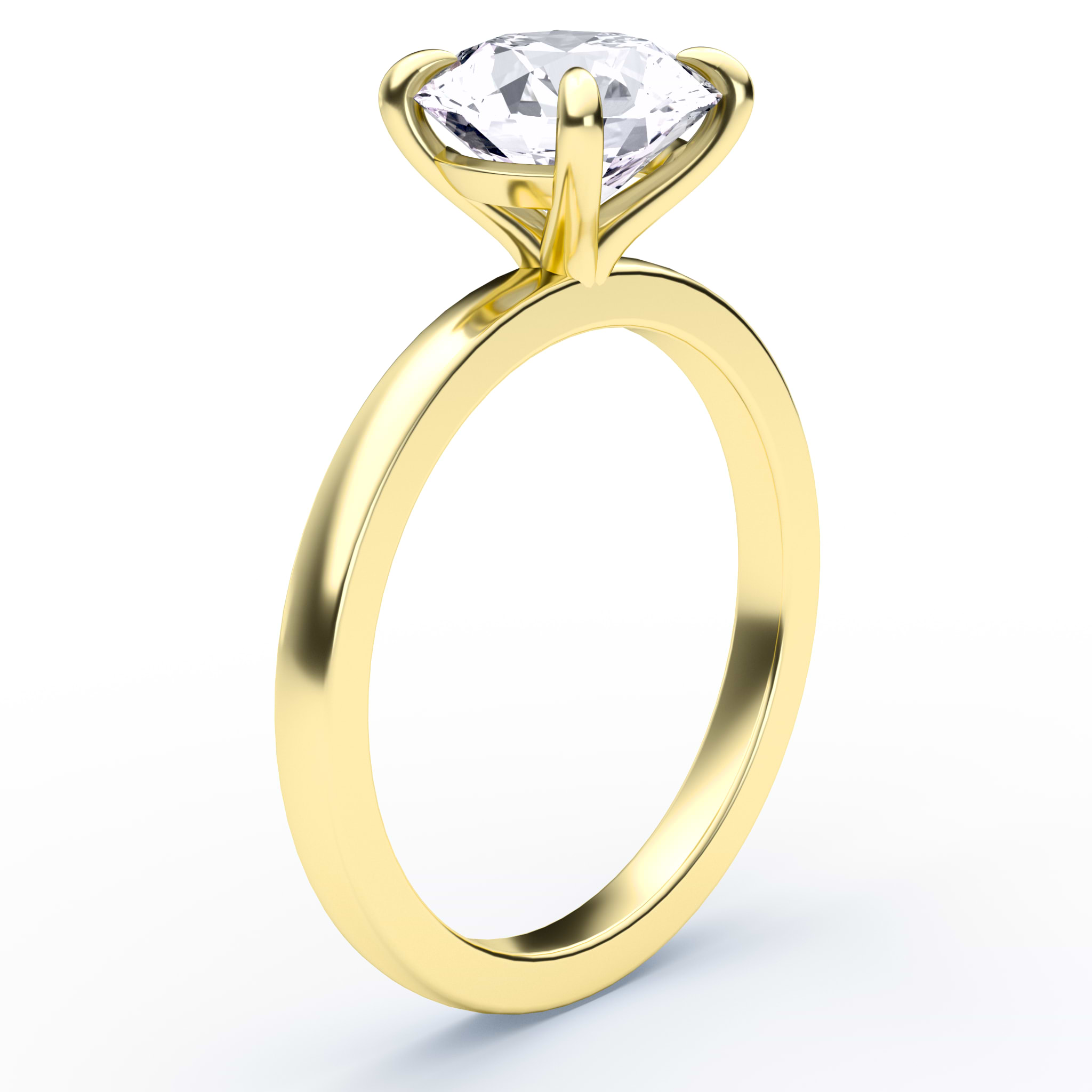 Round Engagement Ring
