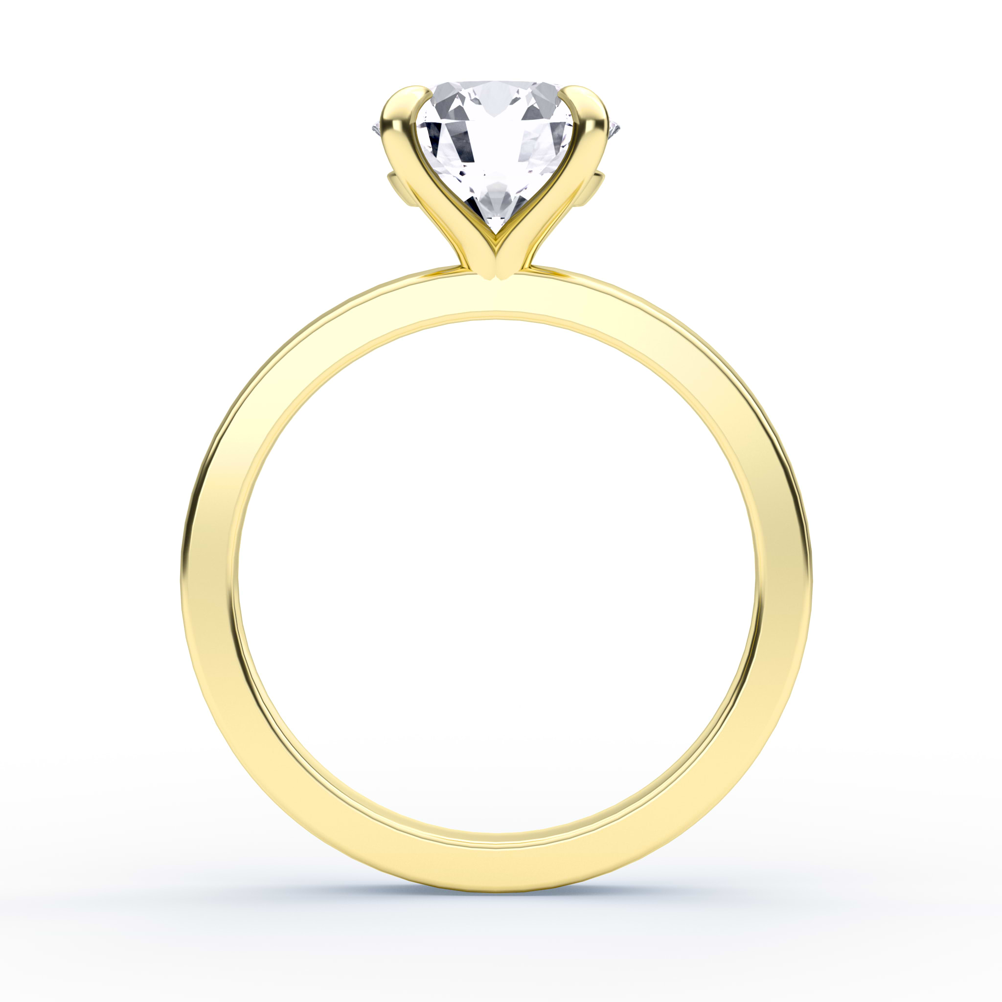 Round Engagement Ring