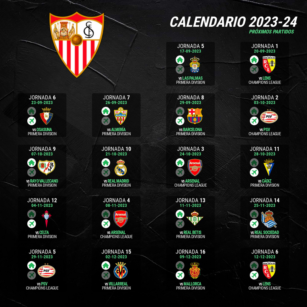 Calendario Sevilla