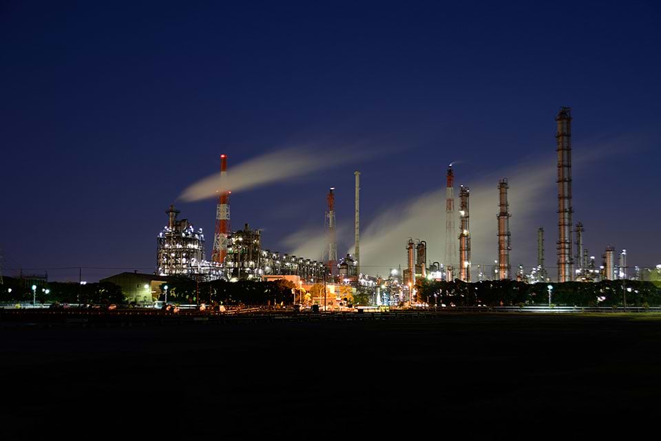 市原市の工場夜景画像