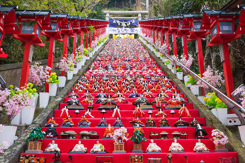 勝浦市で開催されるかつうらビッグひな祭りの画像