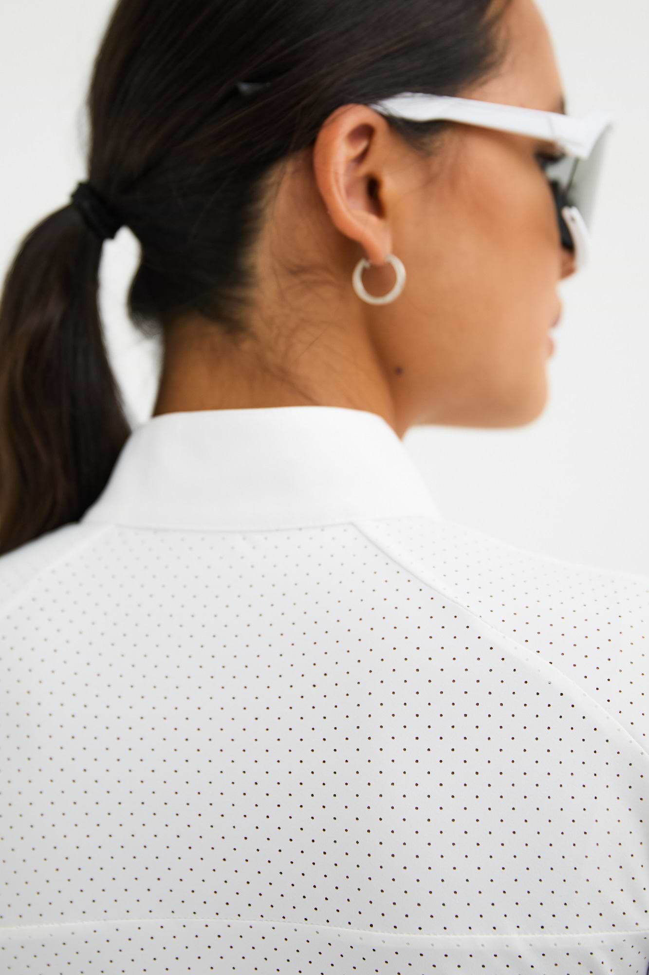 White Full Air Mesh Top | Maya Delorez