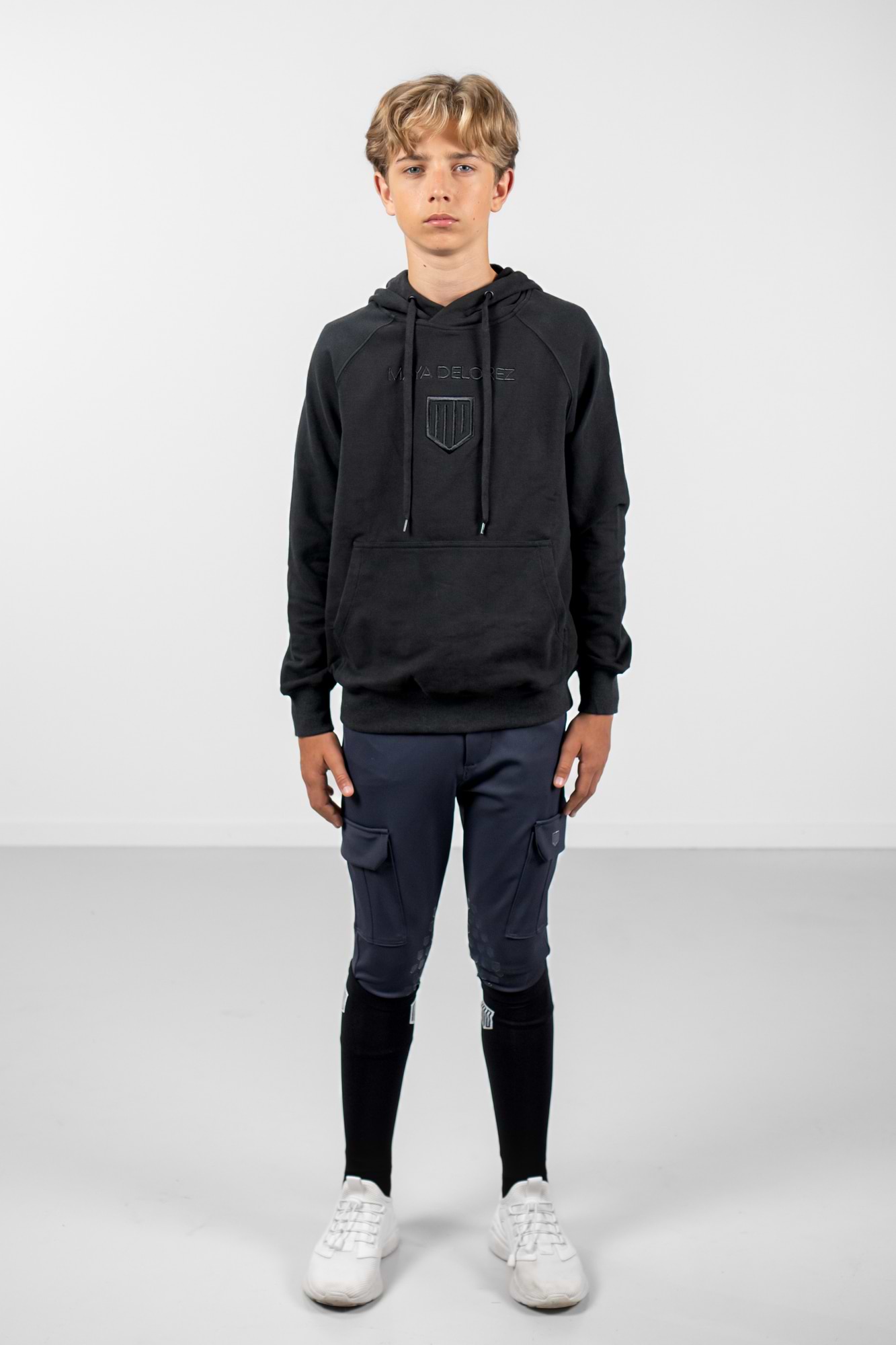 Dolan Left Chest Logo Full Zip Hoodie in Black |Casual Clothing