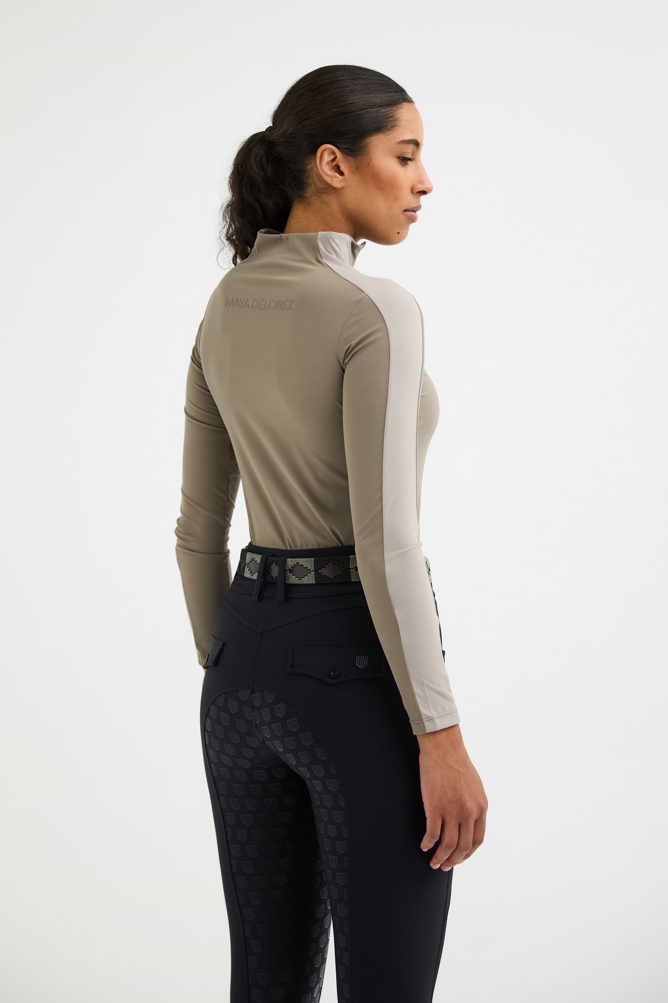 Langärmliges Zip-Oberteil