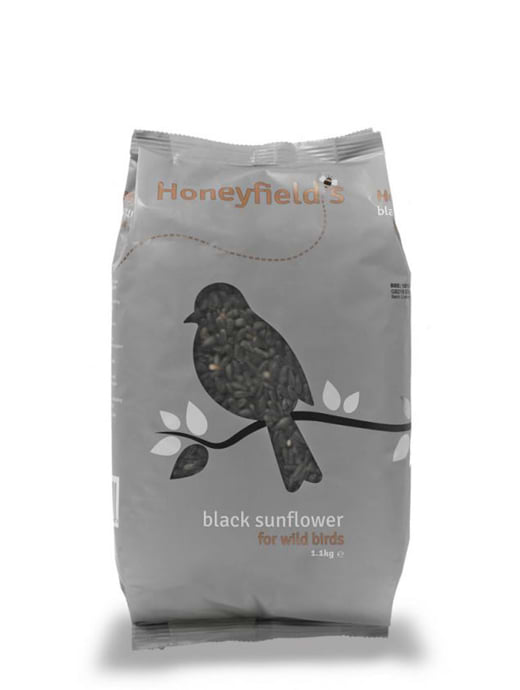 Honeyfields Black Sunflowers Wild Bird Food 1.1KG