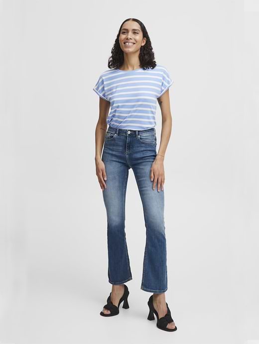 B Young Women's Bylola Byluna Flare Jeans Light Blue 