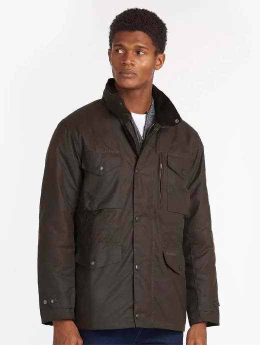 Barbour Men's Sapper Wax Jacket Olive