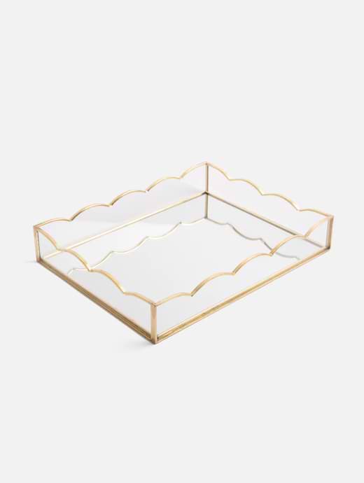 Caroline Gardner Gold/Glass Scallop Tray
