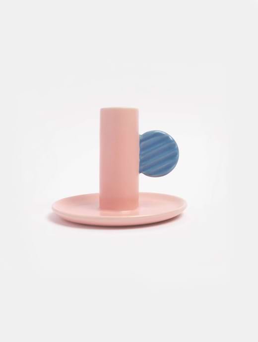 Caroline Gardner Pink/Blue Candle Holder