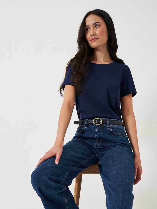 Crew Clothing Women's Perfect Crew Slub T-Shirt Navy