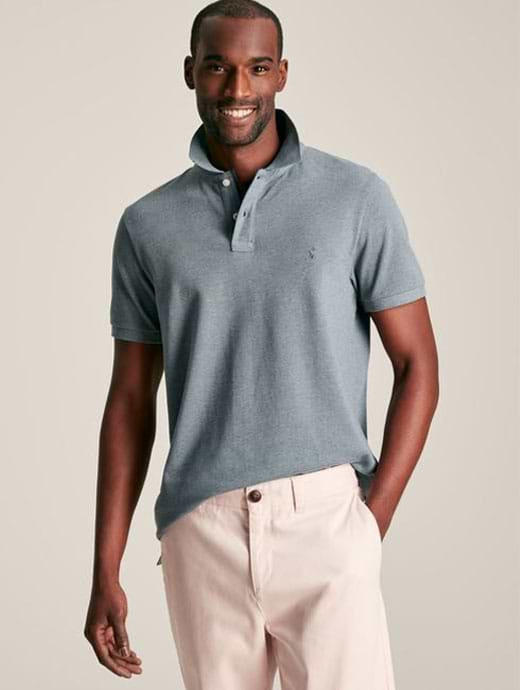 Joules Men's Woody Polo Shirt Grey Marl