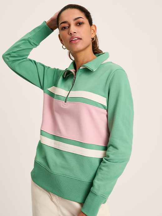 Joules Women's Tadley Sweat Top Green