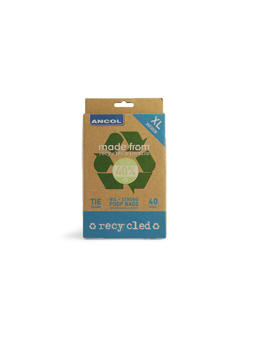 Poop Bags XL 34x30cm Flat Pk40