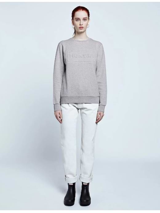 Hunter Women's Original Logo Sweatshirt Grey Marl