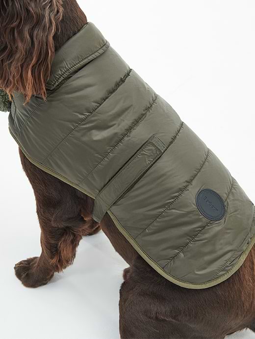 Barbour quilted dog coat olive 2025