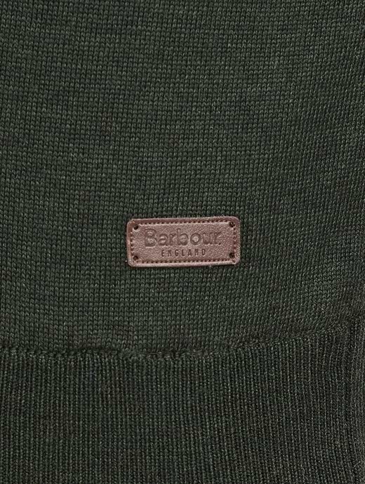 Barbour Gamlan Half Zip Jumper Olive Griggs