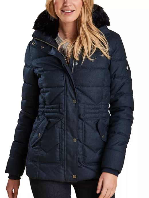Barbour triple quilted jacket sale