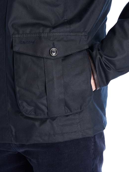 Barbour Latrigg Waxed Jacket Navy Griggs