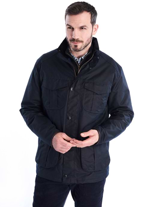 Barbour Latrigg Waxed Jacket Navy Griggs