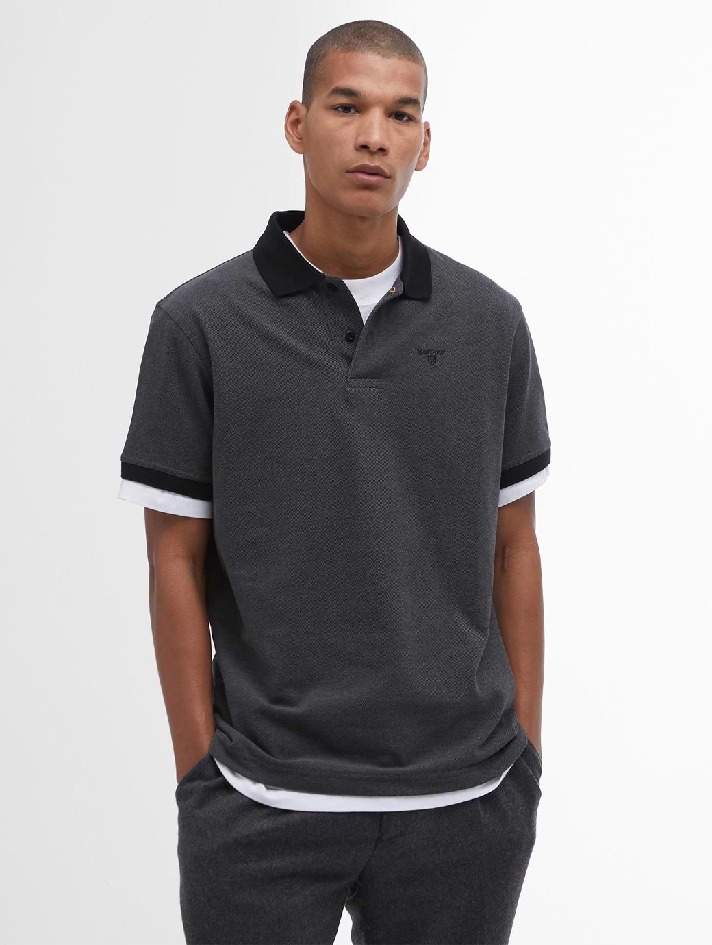 Barbour Men s Essential Sports Polo Mix Black
