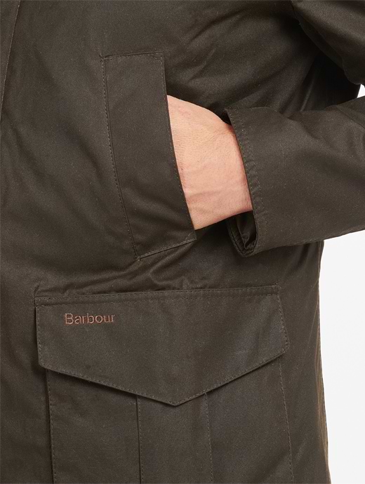 Barbour Hereford Wax Jacket Olive Griggs