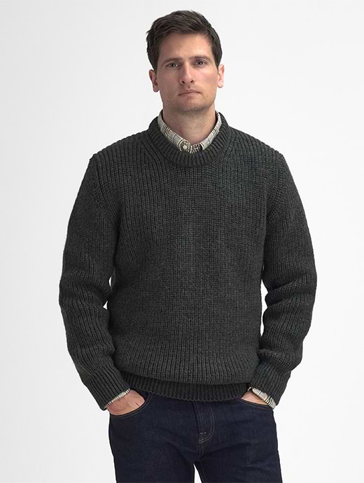 Barbour tyne zip neck sweater on sale