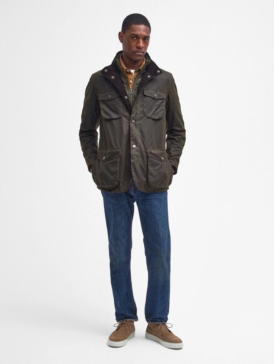Barbour coll waxed cotton jacket clearance