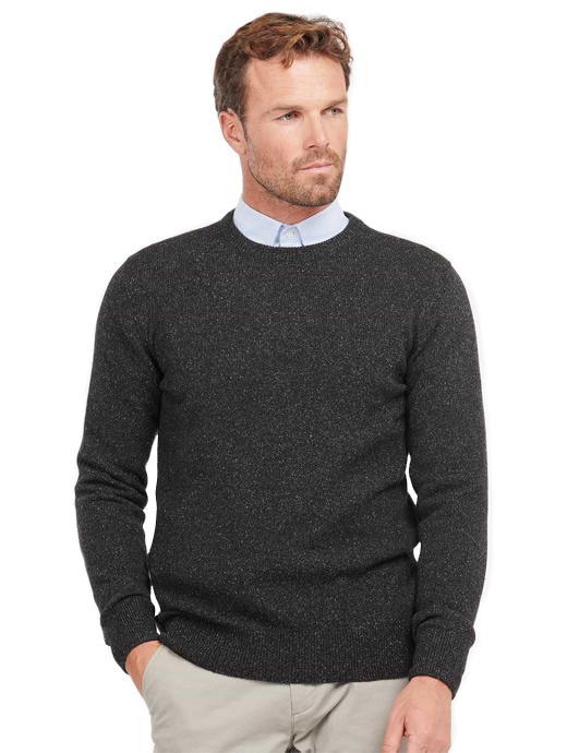 Barbour Men s Tisbury Crew Neck Jumper Black