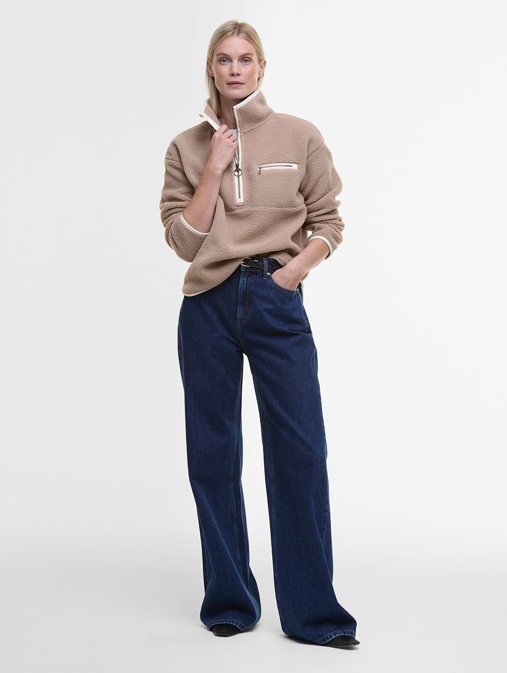 Barbour half zip fleece discount