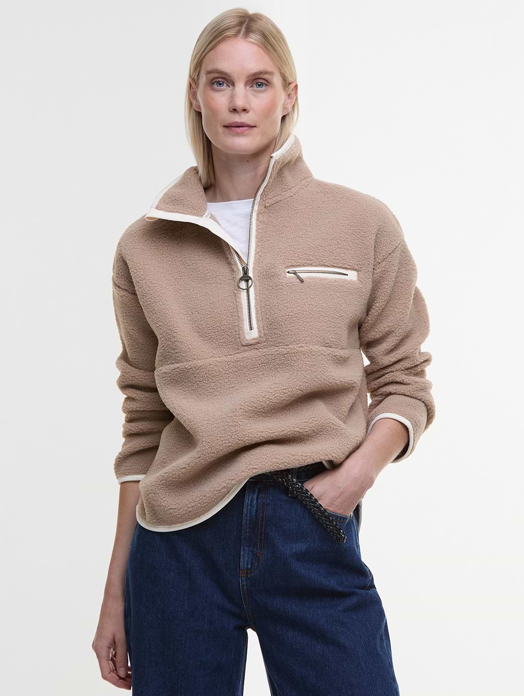 Barbour half zip fleece deals