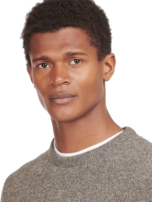 Barbour Tisbury Crew Neck Jumper Fog Griggs