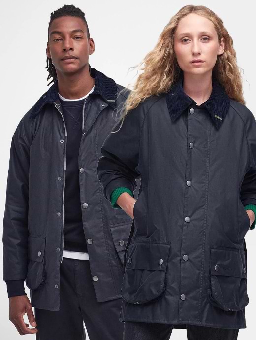 Barbour Unisex Beaufort 40 Wax Jacket Navy