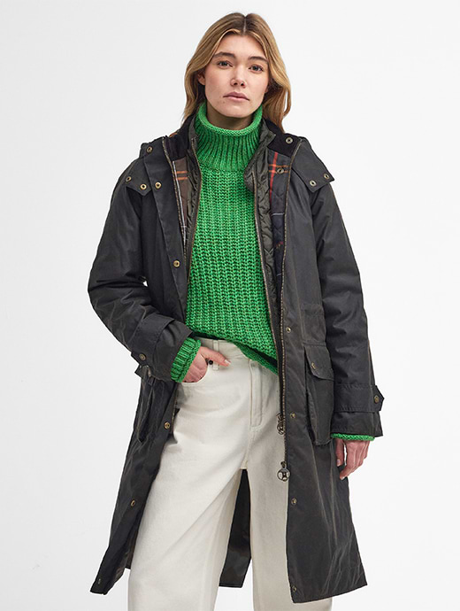Barbour wax jacket womens hood deals