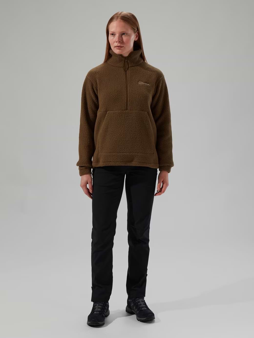 Berghaus Women s Hawksker Half Zip Fleece Light Brown