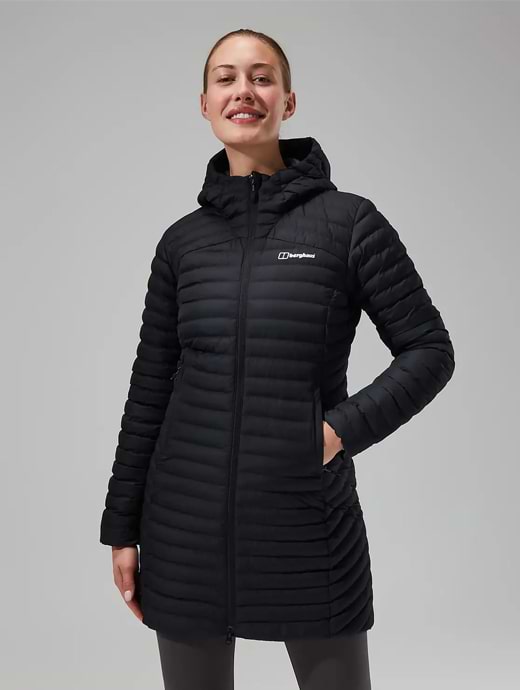 Berghaus Women s Nula Micro Long Synthetic Insulated Jacket Jet Black Griggs