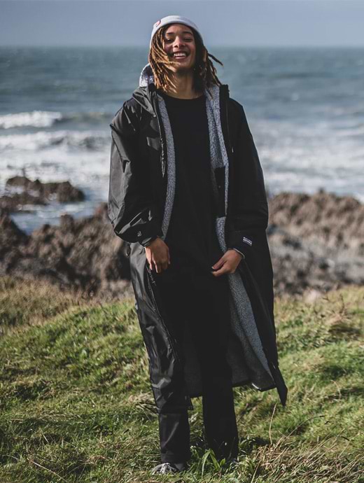 Dryrobe Unisex Advance Long Sleeve Dryrobe Black Grey